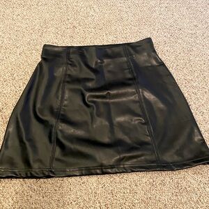 Faux Leather Mini Skirt